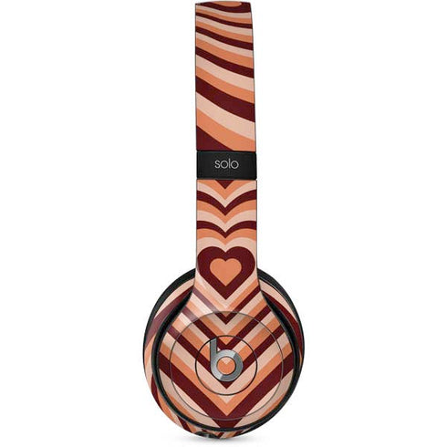 Autumn Heart Pattern Beats Solo 2 Wired Skin