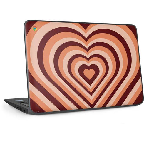 Autumn Heart Pattern HP Chromebook Skin