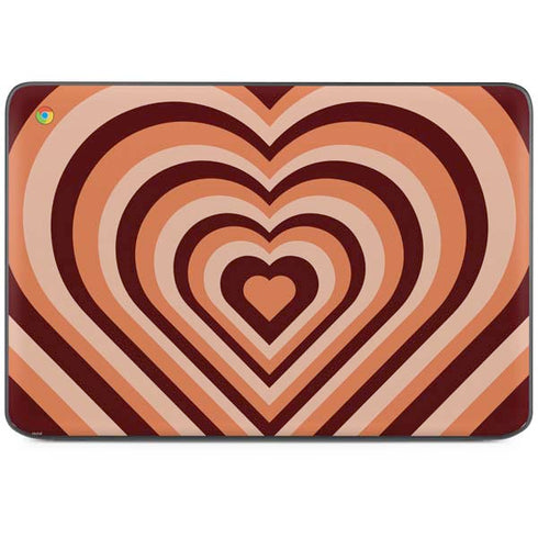 Autumn Heart Pattern HP Chromebook Skin