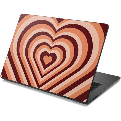 Autumn Heart Pattern Dell Chromebook Skin