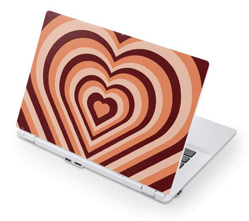 Autumn Heart Pattern Acer Chromebook Skin