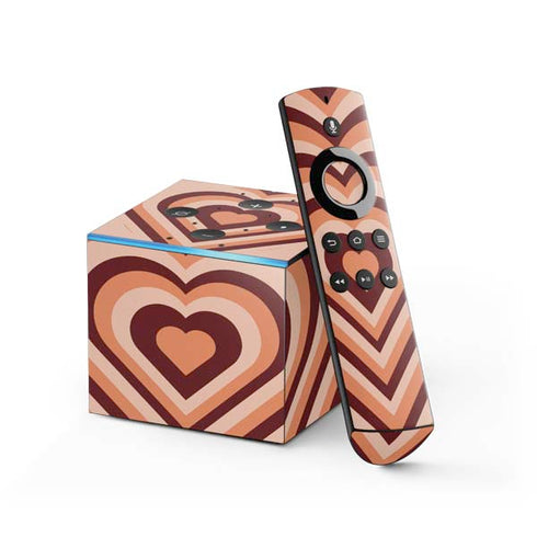 Autumn Heart Pattern Fire TV Cube Skin