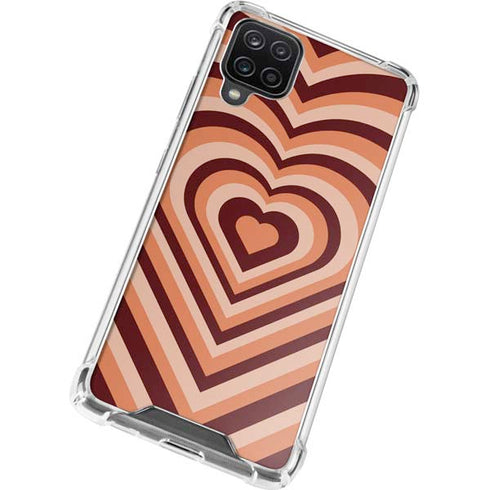 Autumn Heart Pattern Galaxy A12 Clear Case