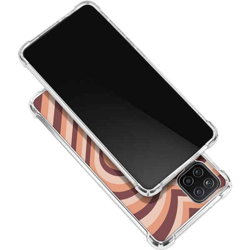 Autumn Heart Pattern Galaxy A12 Clear Case