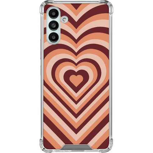 Autumn Heart Pattern Galaxy A13 5G Clear Case