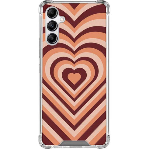 Autumn Heart Pattern Galaxy A14 5G Clear Case