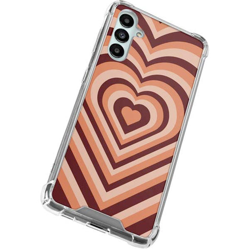 Autumn Heart Pattern Galaxy A14 5G Clear Case