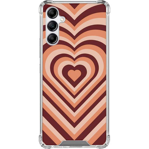 Autumn Heart Pattern Galaxy A15 5G Clear Case