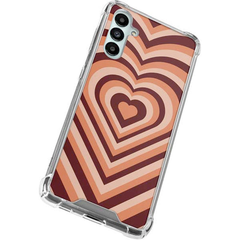 Autumn Heart Pattern Galaxy A15 5G Clear Case