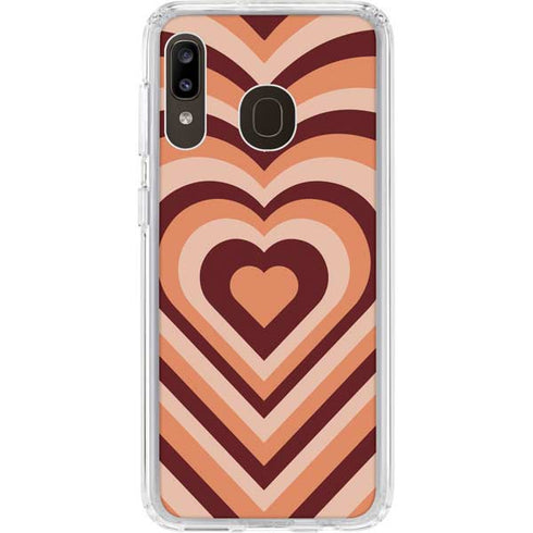 Autumn Heart Pattern Galaxy A20 Clear Case