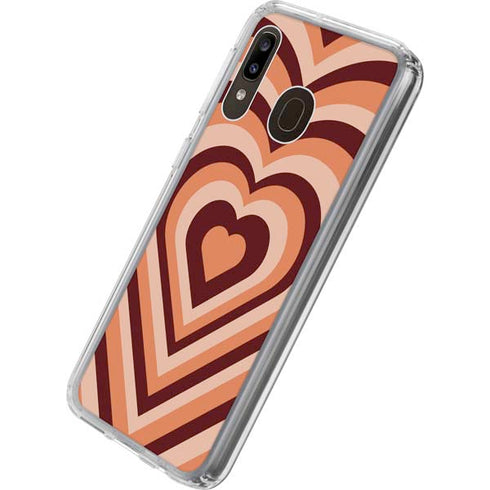 Autumn Heart Pattern Galaxy A20 Clear Case