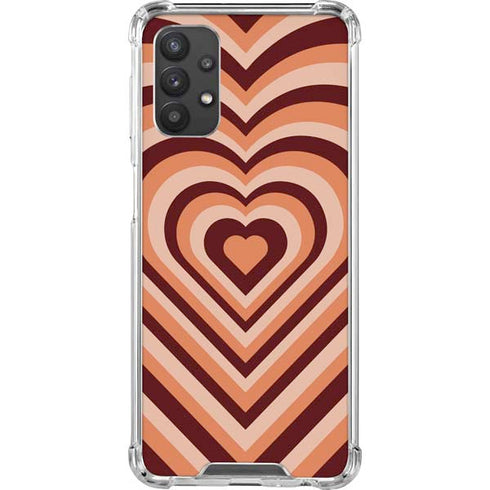 Autumn Heart Pattern Galaxy A32 5G Clear Case