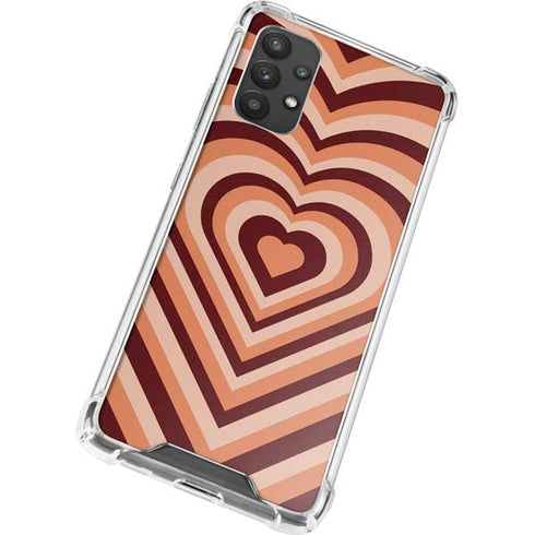 Autumn Heart Pattern Galaxy A32 5G Clear Case
