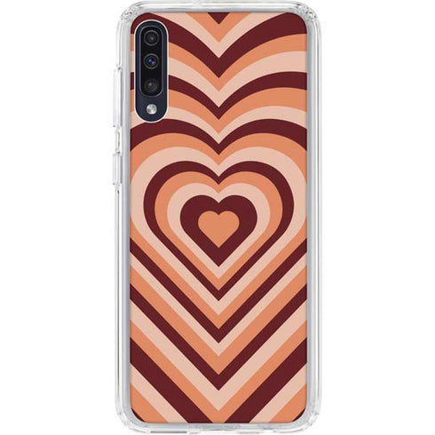 Autumn Heart Pattern Galaxy A50 Clear Case