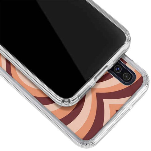 Autumn Heart Pattern Galaxy A50 Clear Case