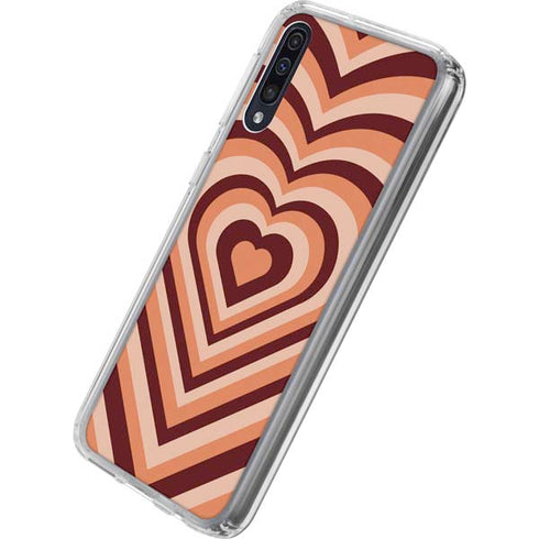 Autumn Heart Pattern Galaxy A50 Clear Case