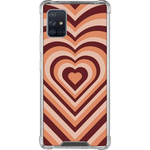 Autumn Heart Pattern Galaxy A51 5G Clear Case