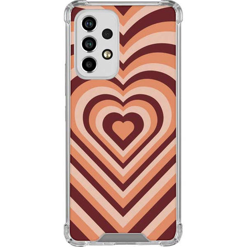 Autumn Heart Pattern Galaxy A53 5G Clear Case