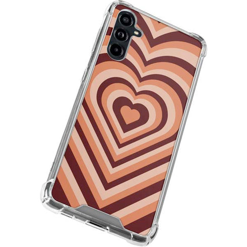 Autumn Heart Pattern Galaxy A54 5G Clear Case