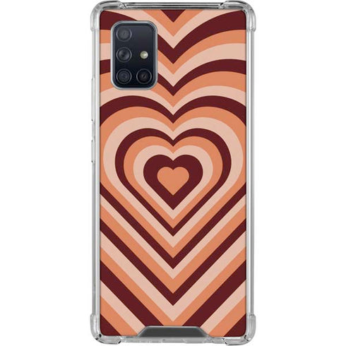 Autumn Heart Pattern Galaxy A71 5G Clear Case
