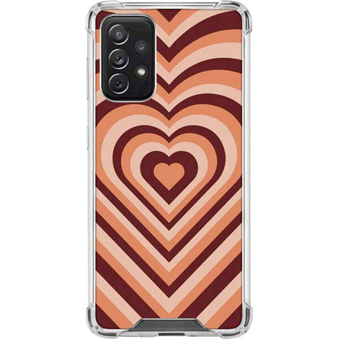 Autumn Heart Pattern Galaxy A72 5G Clear Case
