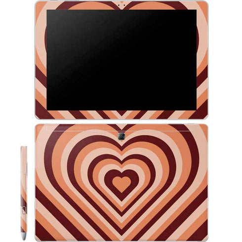 Autumn Heart Pattern Galaxy Book 12in Skin