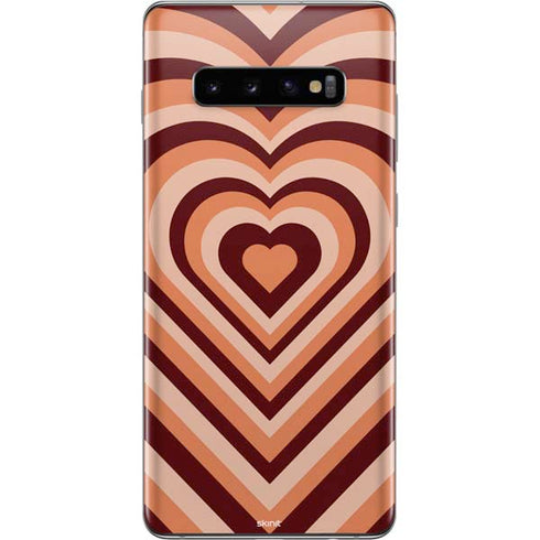 Autumn Heart Pattern Galaxy S10 Plus Skin