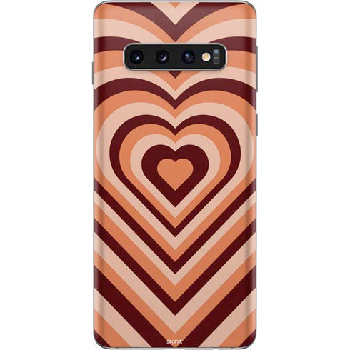 Autumn Heart Pattern Galaxy S10 Skin