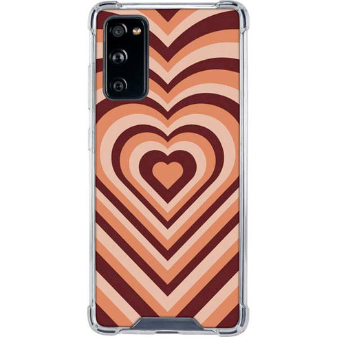 Autumn Heart Pattern Galaxy S20 FE Clear Case