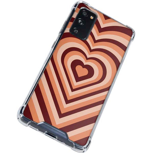 Autumn Heart Pattern Galaxy S20 FE Clear Case