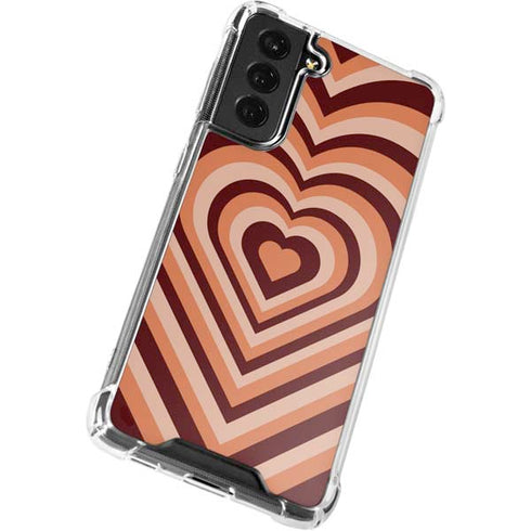 Autumn Heart Pattern Galaxy S22 Plus Clear Case