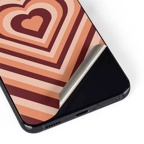 Autumn Heart Pattern Galaxy S22 Skin