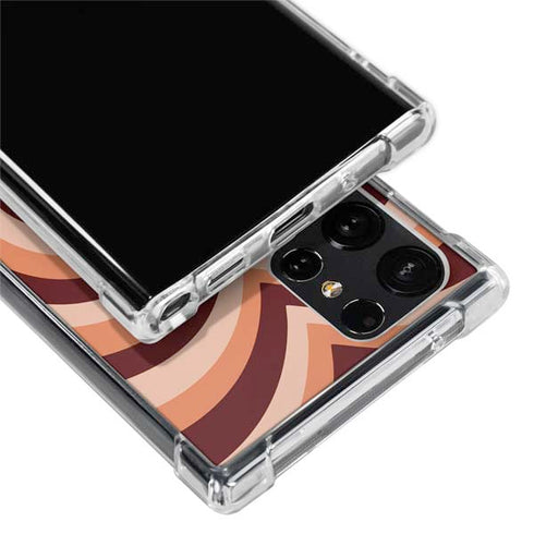 Autumn Heart Pattern Galaxy S22 Ultra Clear Case