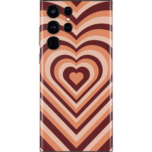 Autumn Heart Pattern Galaxy S22 Ultra Skin