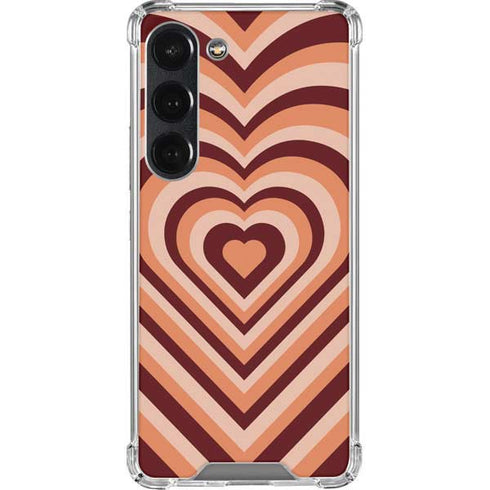 Autumn Heart Pattern Galaxy S23 Clear Case