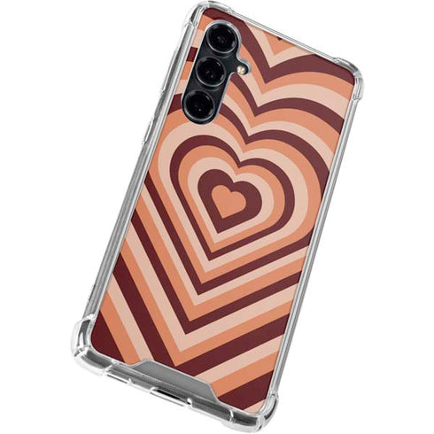Autumn Heart Pattern Galaxy S23 FE Clear Case