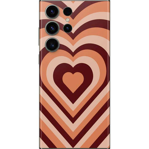 Autumn Heart Pattern Galaxy S23 Ultra Skin