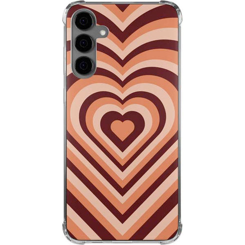 Autumn Heart Pattern Galaxy S24 Plus Clear Case