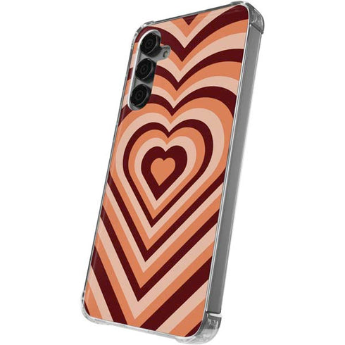 Autumn Heart Pattern Galaxy S24 Plus Clear Case