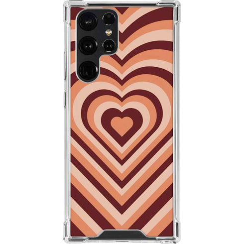 Autumn Heart Pattern Galaxy S24 Ultra Clear Case
