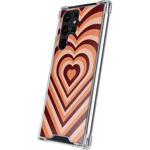 Autumn Heart Pattern Galaxy S24 Ultra Clear Case