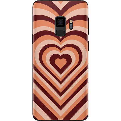 Autumn Heart Pattern Galaxy S9 Skin