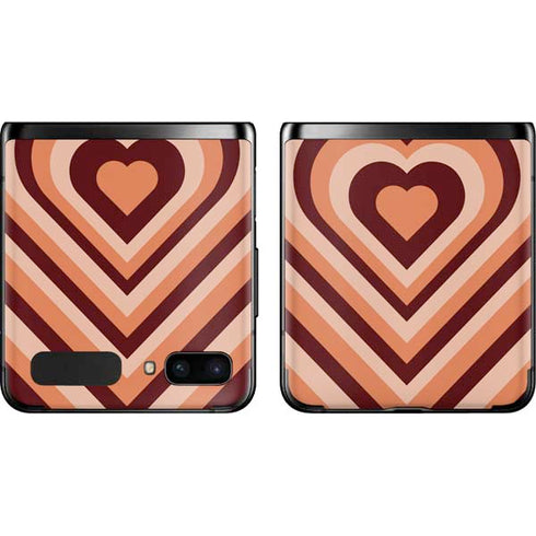 Autumn Heart Pattern Galaxy Z Flip Skin