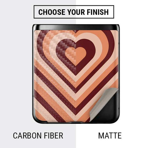 Autumn Heart Pattern Galaxy Z Flip Skin