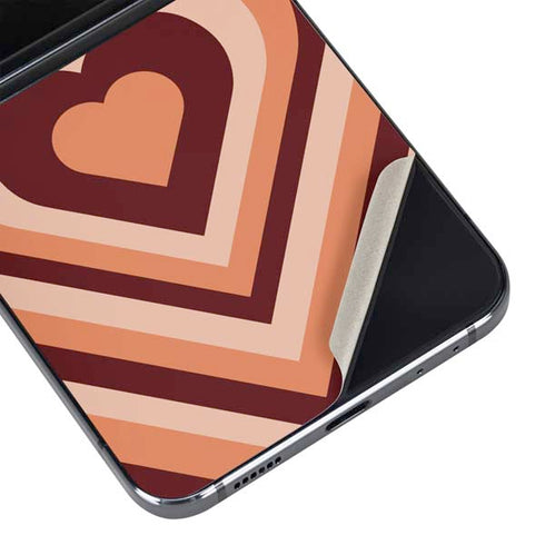 Autumn Heart Pattern Galaxy Z Flip5 5G Skin