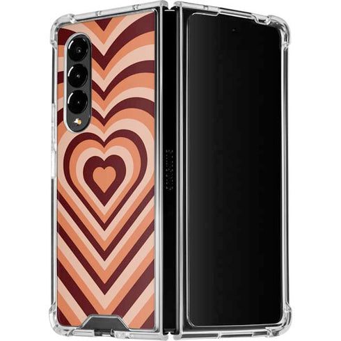 Autumn Heart Pattern Galaxy Z Fold4 5G Clear Case