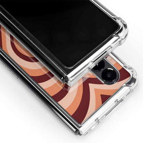 Autumn Heart Pattern Galaxy Z Fold4 5G Clear Case