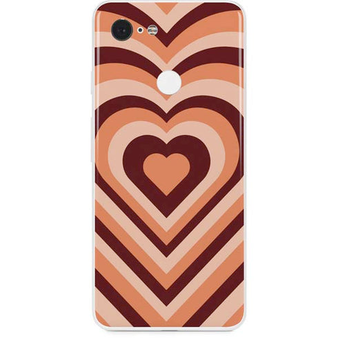 Autumn Heart Pattern Google Pixel 3 Skin