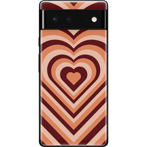 Autumn Heart Pattern Google Pixel 6 Skin