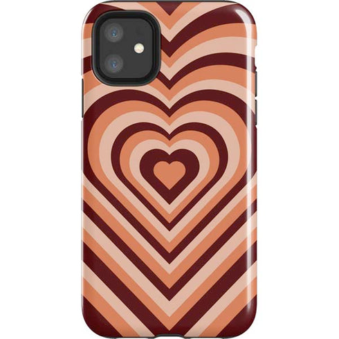 Autumn Heart Pattern iPhone 11 Impact Case